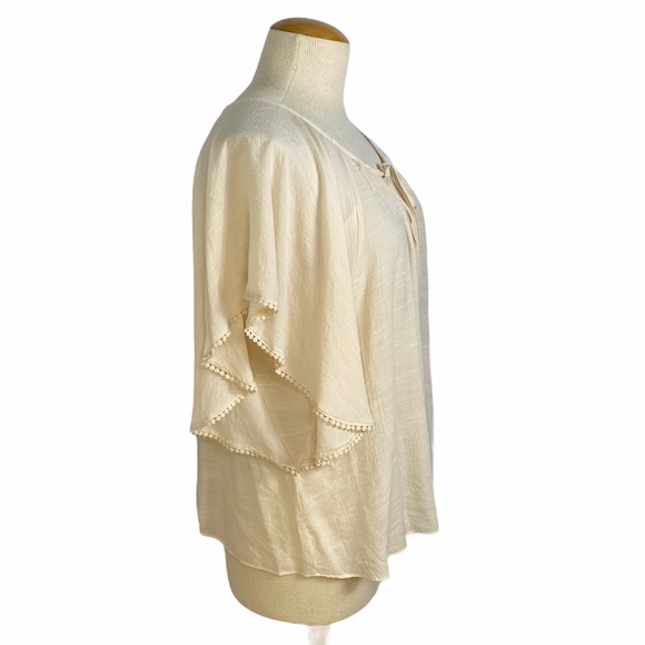 Jannie & Marlis 3X Cream BoHo top - Picture 6 of 6